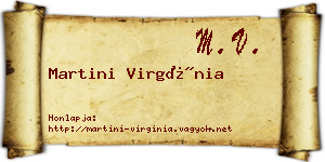 Martini Virgínia névjegykártya